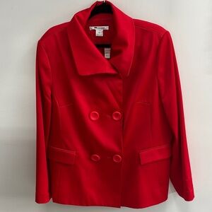 Elegant Red Double-Breasted NYGARD collection Pea Coat
